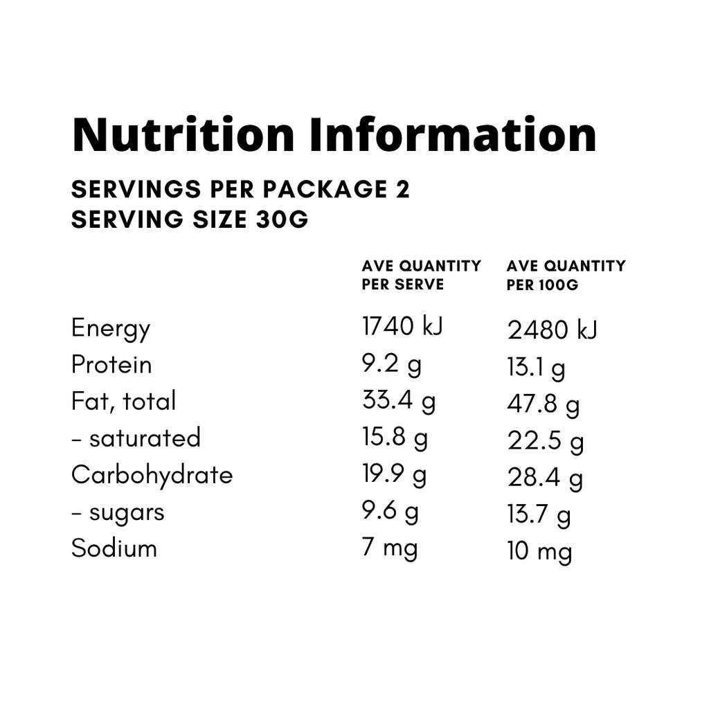 Peter Bites 70g Nutritional Information Howler Chocolate Waikato NZ